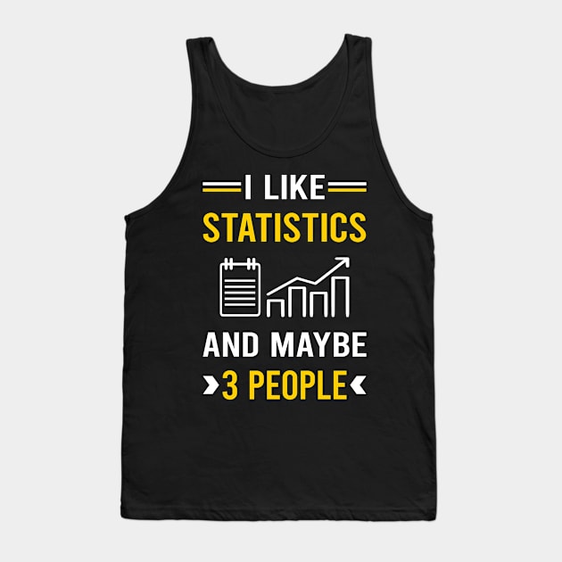 3 People Statistics Tank Top by Bourguignon Aror